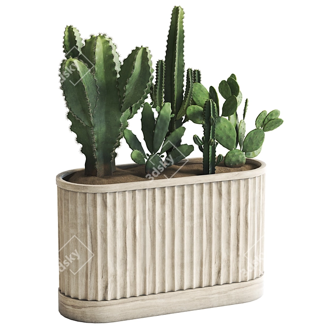 Handcrafted Cactus Collection 02 3D model image 3