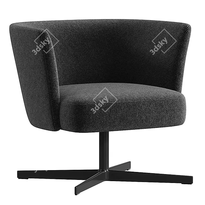 Stylish VELOUR Spoke Base Chair 3D model image 3