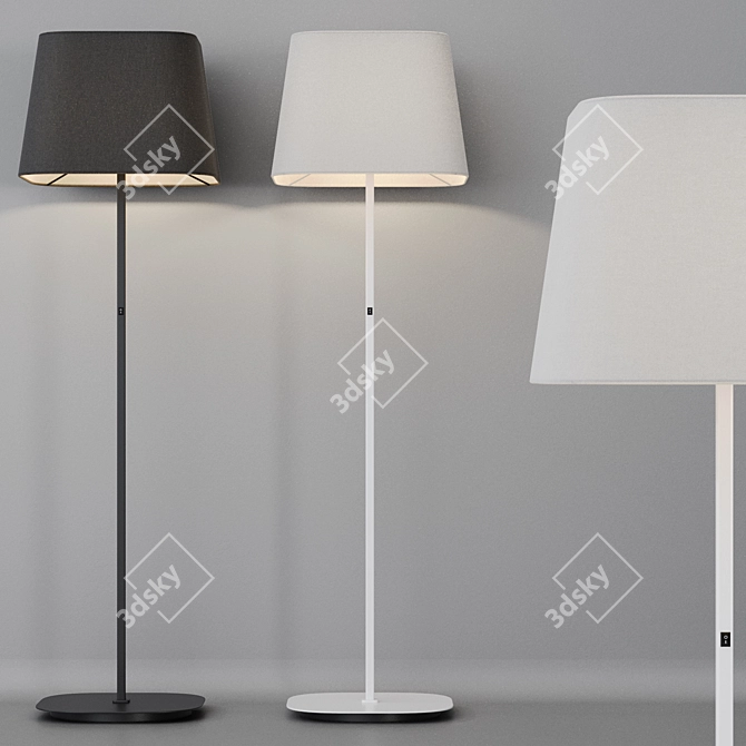 Modern Metal Floor Lamp Sweet 3D model image 5