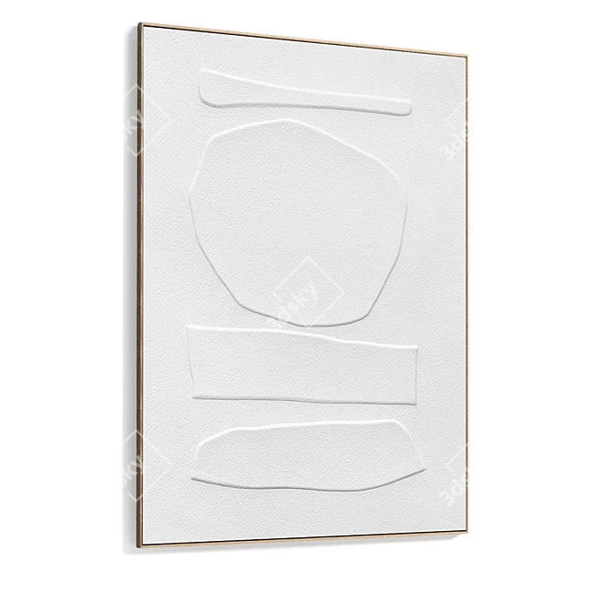 Plaster Texture Double Photo Frame 3D model image 5