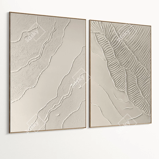 Plaster Duo Frame Set 589 3D model image 2