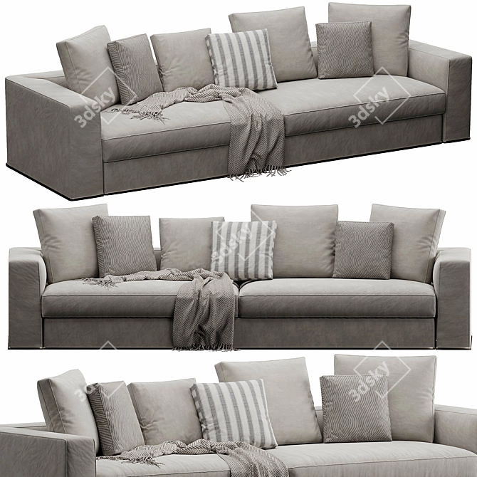 Modern Powell Sofa 3DsMax/Vray 3D model image 4