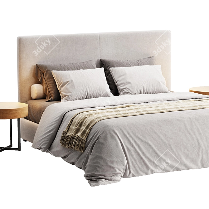 Elegant Oltre Bed by Flexform 3D model image 2