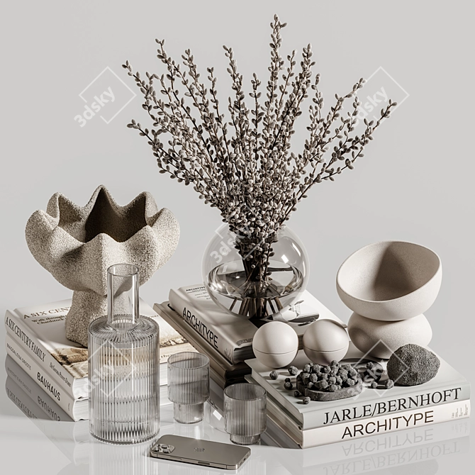 Elegant Decorative Set 107 3D model image 3