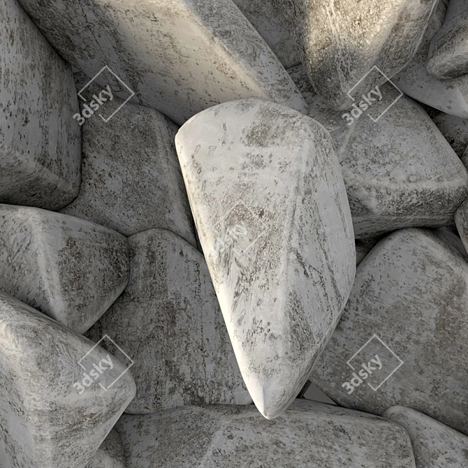 Polygon Stone Texture 3D Model 3D model image 4