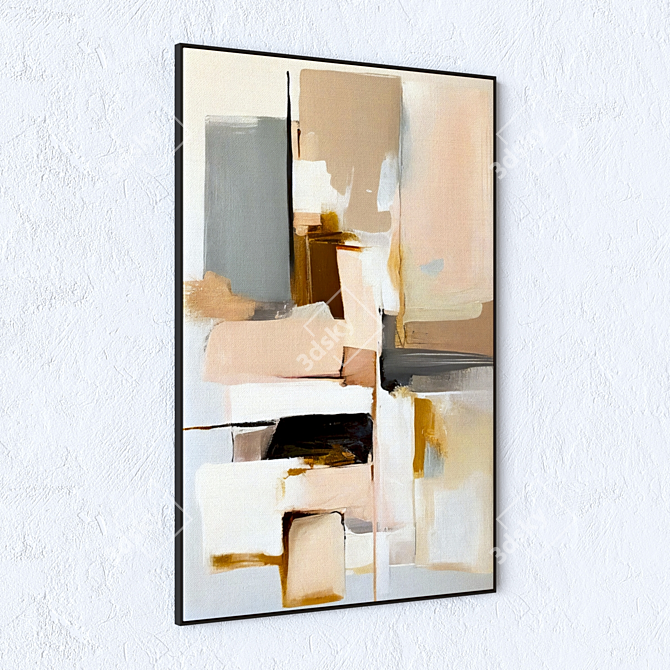 Multi-Frame Wall Painting Set 3D model image 4