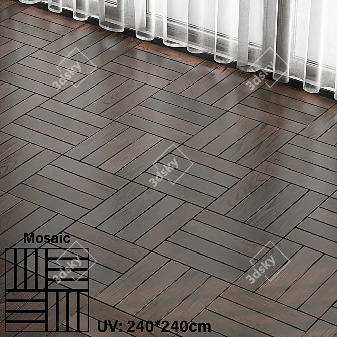 Seamless Parquet Patterns Pack - Texture Material 3D model image 1