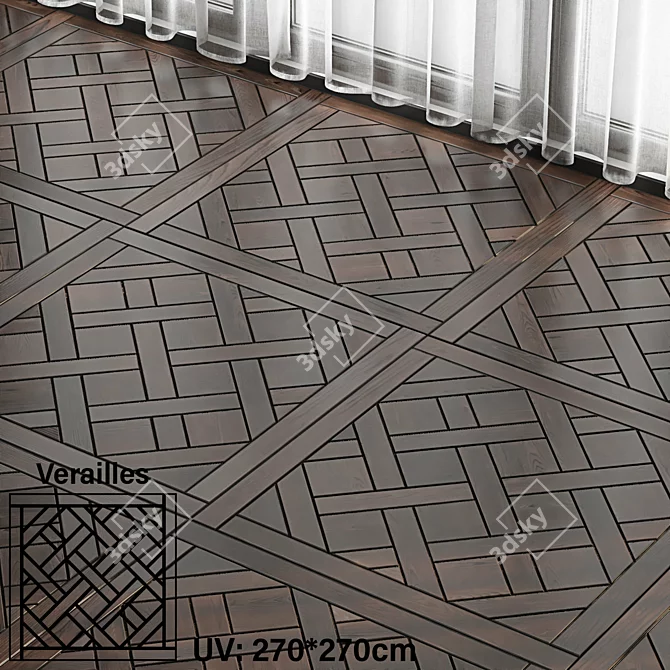 Seamless Parquet Patterns Pack - Texture Material 3D model image 2