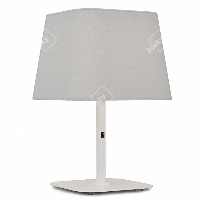 Metal Accent Lamp with Textile Shade 3D model image 5