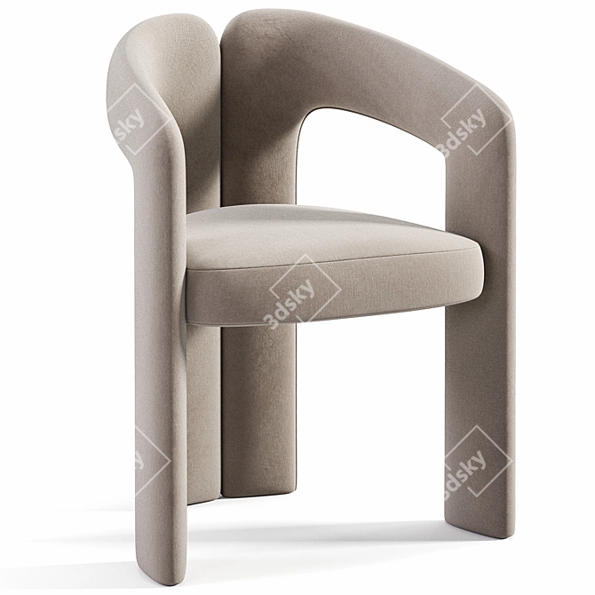 Contemporary DUDET PRO Armchair 3D model image 2