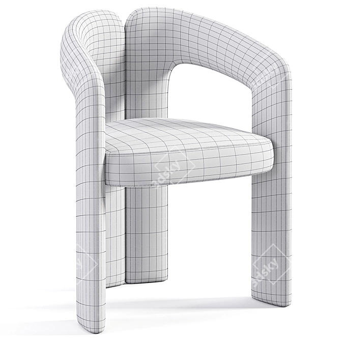 Contemporary DUDET PRO Armchair 3D model image 6