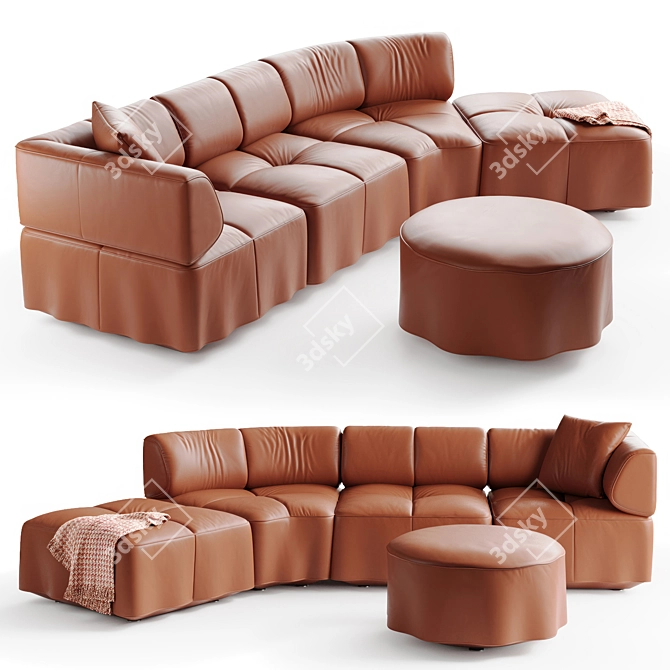 Sophisticated DS-808 Sofa Elegance 3D model image 2