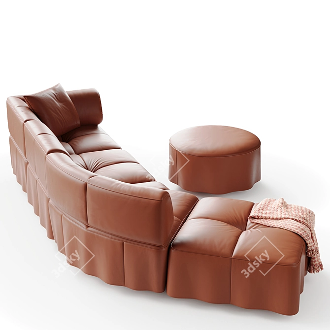 Sophisticated DS-808 Sofa Elegance 3D model image 3