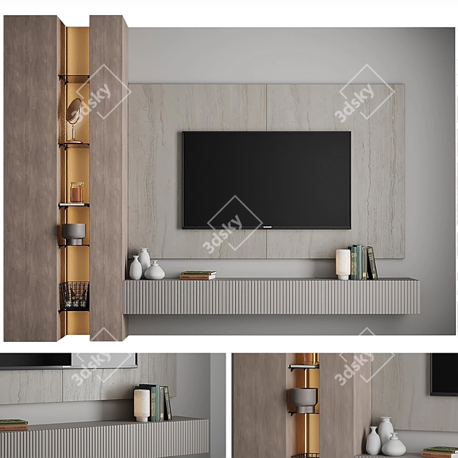 Custom TV Wall 2016 Design 3D model image 1