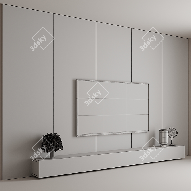 X-Form TV Wall Unit Customized 3D model image 5