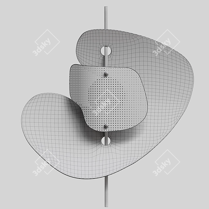  Metal Mesh LED Wall Light 3D model image 3