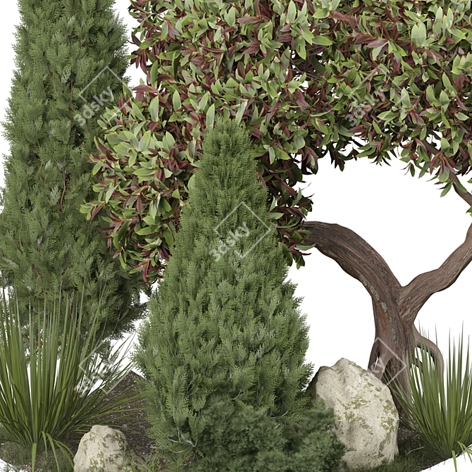 Botanical Elegance 3D Model 3D model image 2