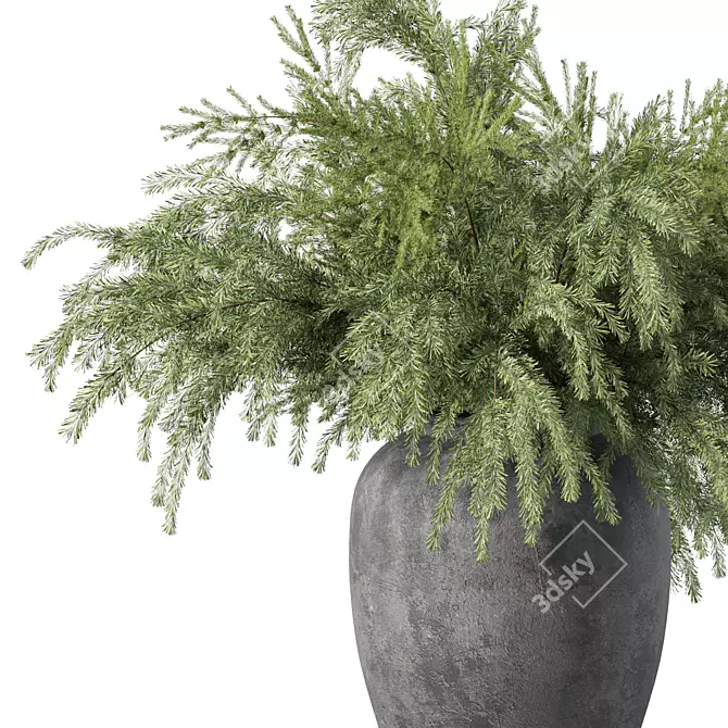 Pine Branch Bouquet Set 3D model image 3