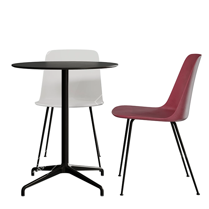 Modern Chair & Table Set 3D model image 5