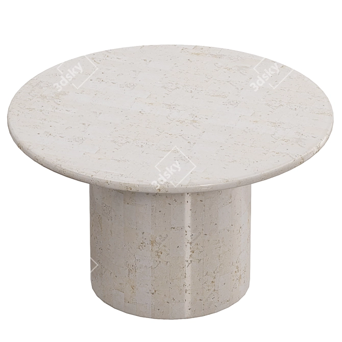 Modern Stone Dining Tables Set 3D model image 3