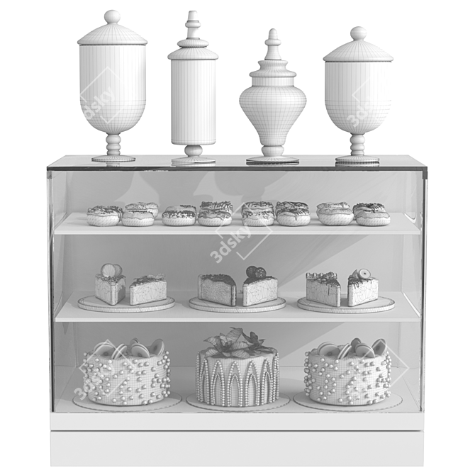 Dessert Display with 3D Models 3D model image 2