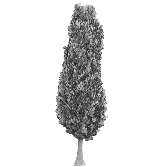 Sleek Bush Tree Render 3D model image 2