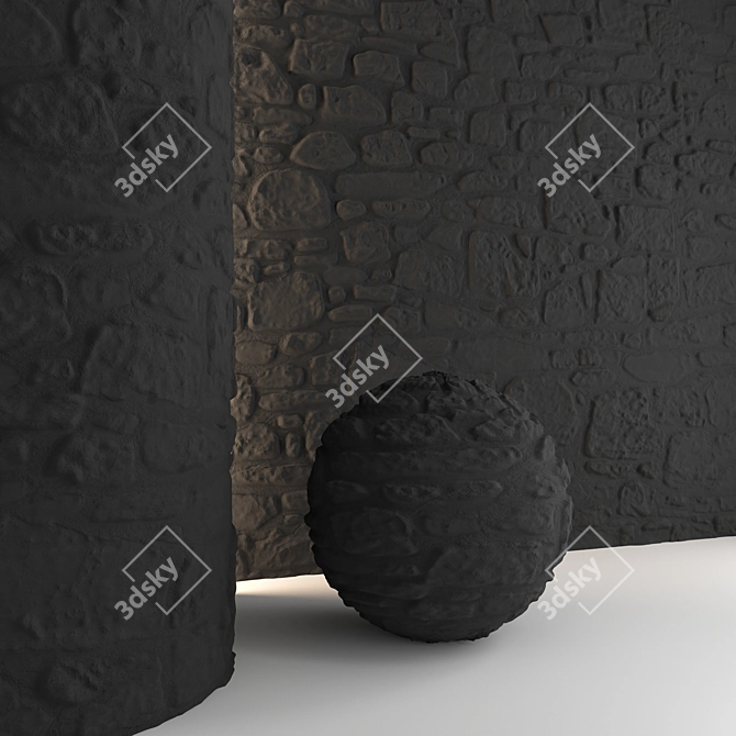  Stone Wall 18: 3D Model & Textures 3D model image 5