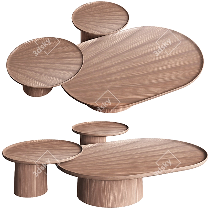 Modern Round Coffee Tables Collection 3D model image 2