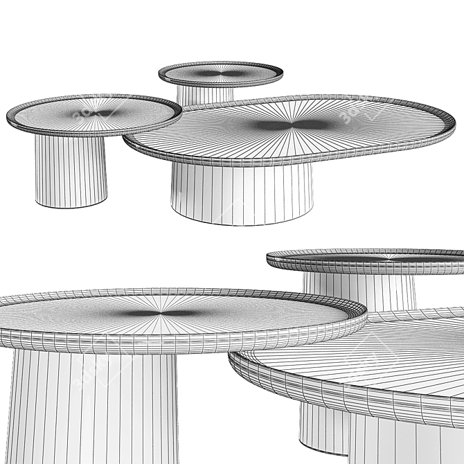 Modern Round Coffee Tables Collection 3D model image 5