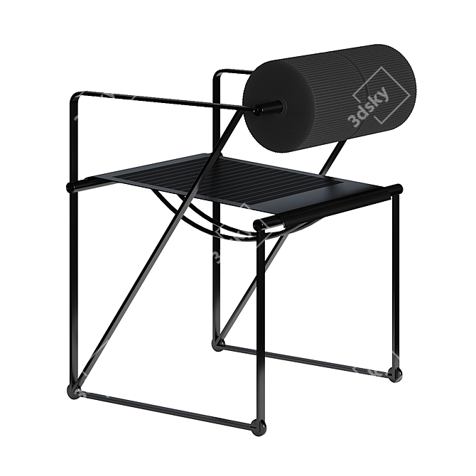 Motion Metal Armchair by Botta 3D model image 3