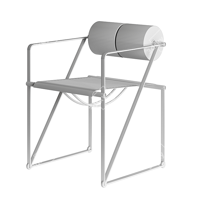 Motion Metal Armchair by Botta 3D model image 4