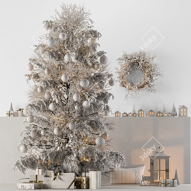  Festive 60 Christmas Tree Set 3D model image 1