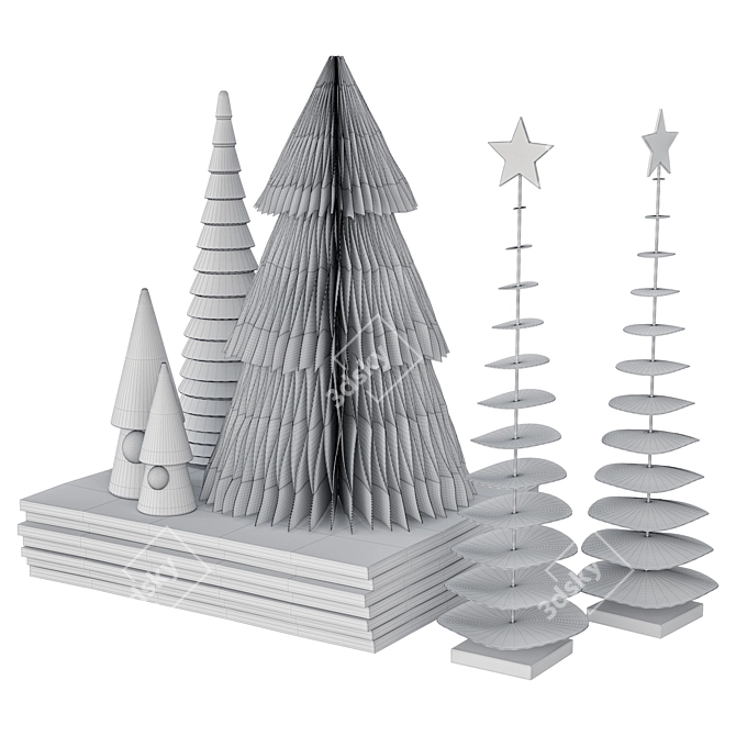 Premium Christmas Decoration 3D Model 3D model image 2