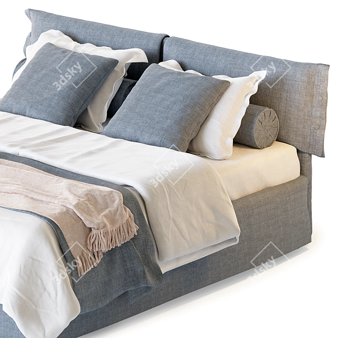 Luxurious Twils Giselle Bed 3D model image 5