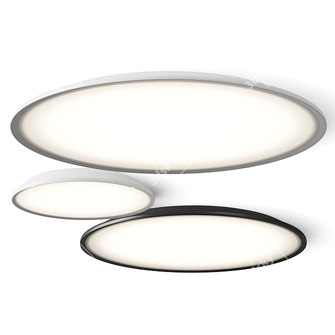 Modern Acrylic Ceiling Lamp, Designer Collection 3D model image 1