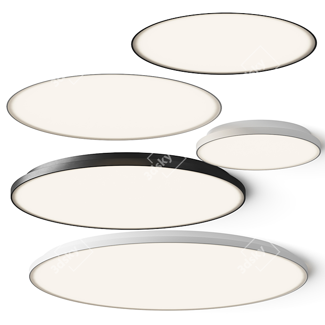 Sleek LED Lightnet Ceiling Lamps 3D model image 2