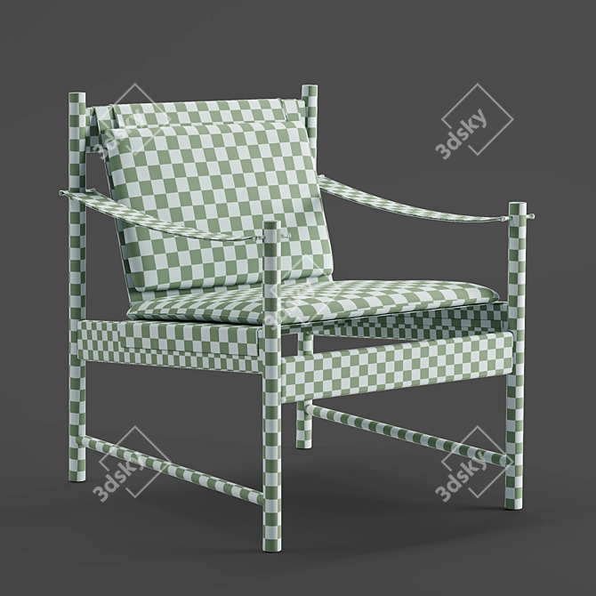 Modern Elegance Leather Lounge Chair 3D model image 5