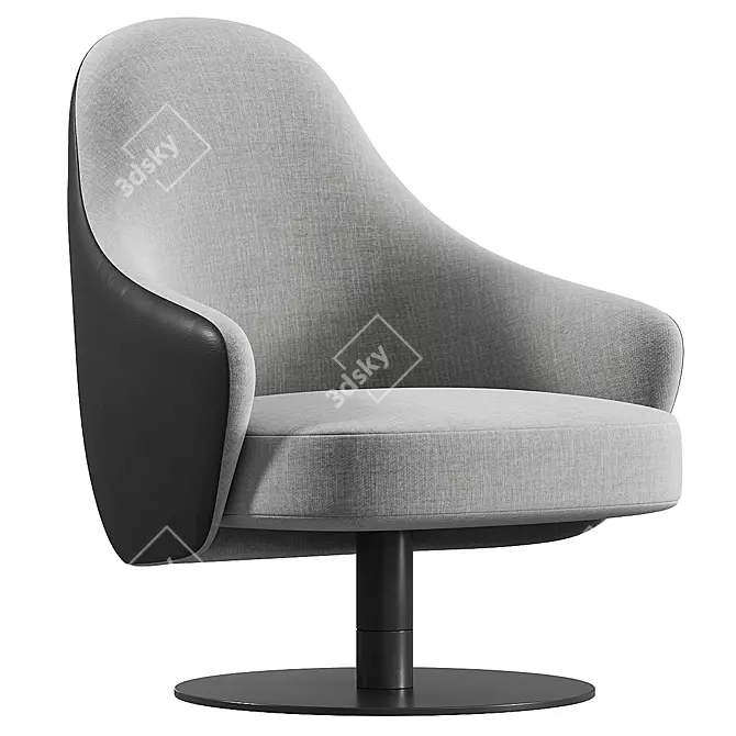 Sleek LUDWIG Chair in Corona 3D model image 1