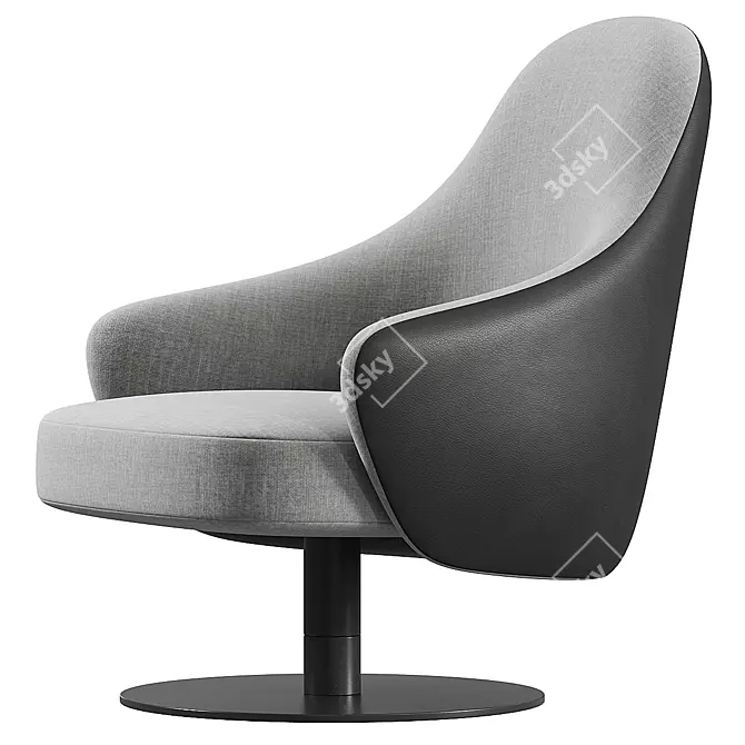 Sleek LUDWIG Chair in Corona 3D model image 2