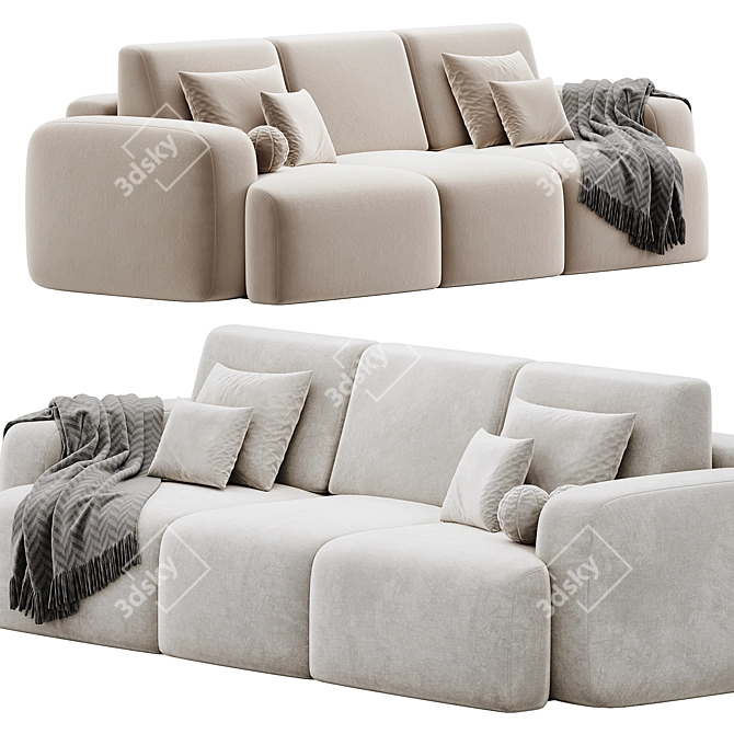 Luxury Velvet Sofa Bonent 2015 3D model image 1