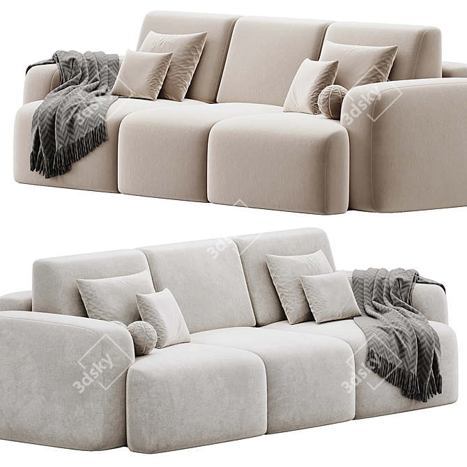 Luxury Velvet Sofa Bonent 2015 3D model image 3