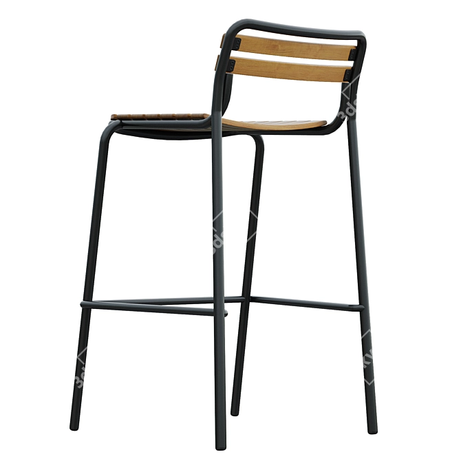 Modern Corona Bar Stool 3D model image 2