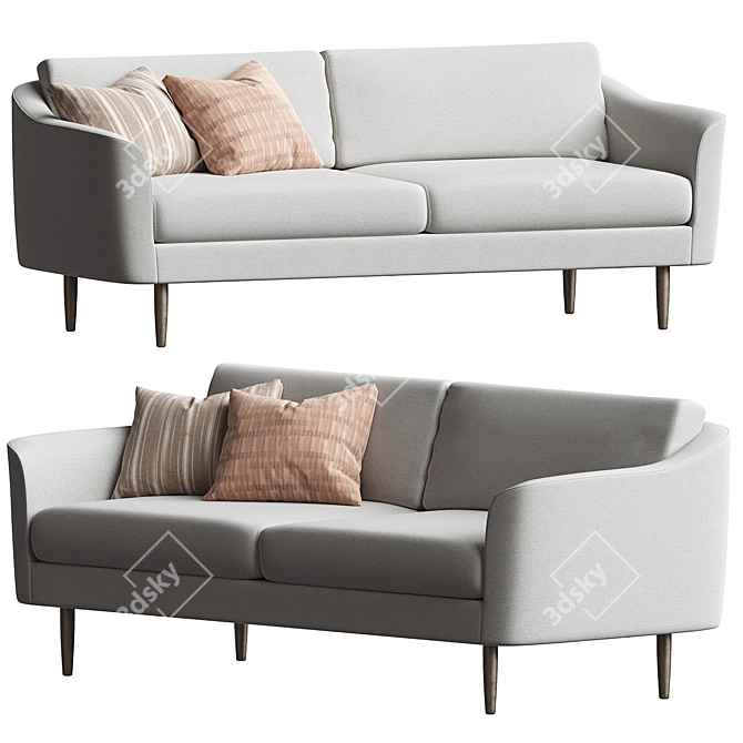 Modern Sloane Sofa by West Elm 3D model image 1