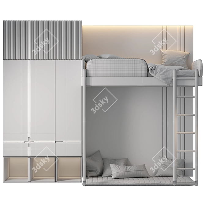 Custom Teen Bedroom Set 3D model image 5