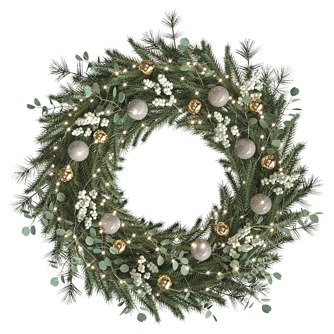 Festive Wreath for Holidays 3D model image 1