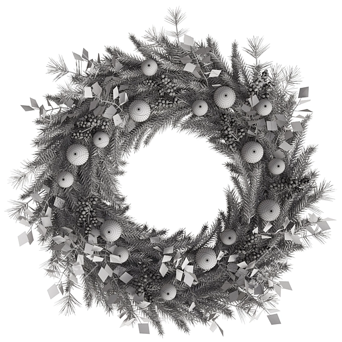 Festive Wreath for Holidays 3D model image 3