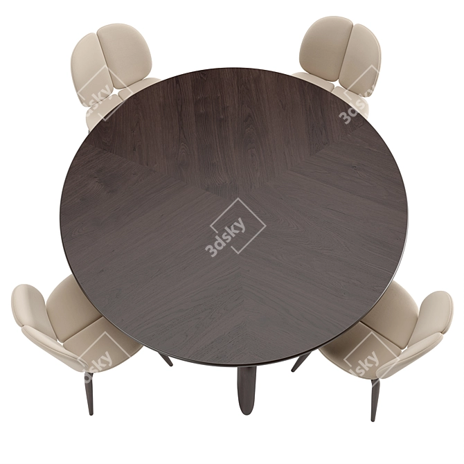 Sleek Roche Bobois Dining Set 3D model image 6