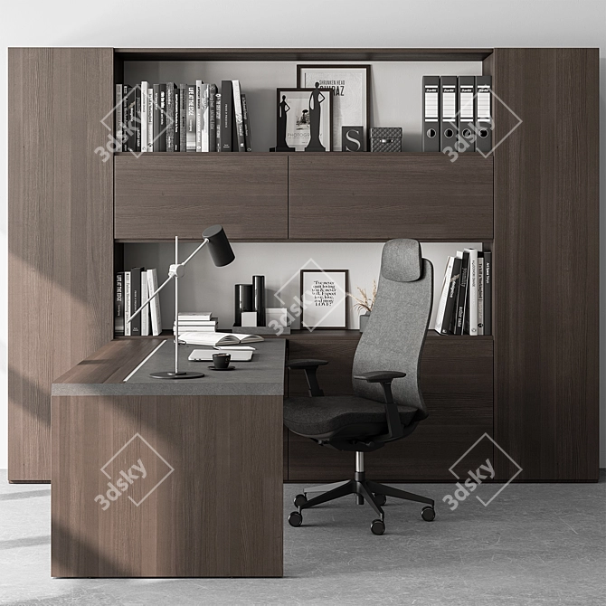 Executive Boss Desk Furniture 544 3D model image 1