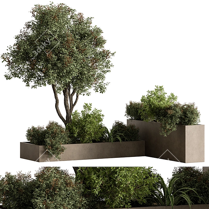 Outdoor Plant Box 591 3D model image 1