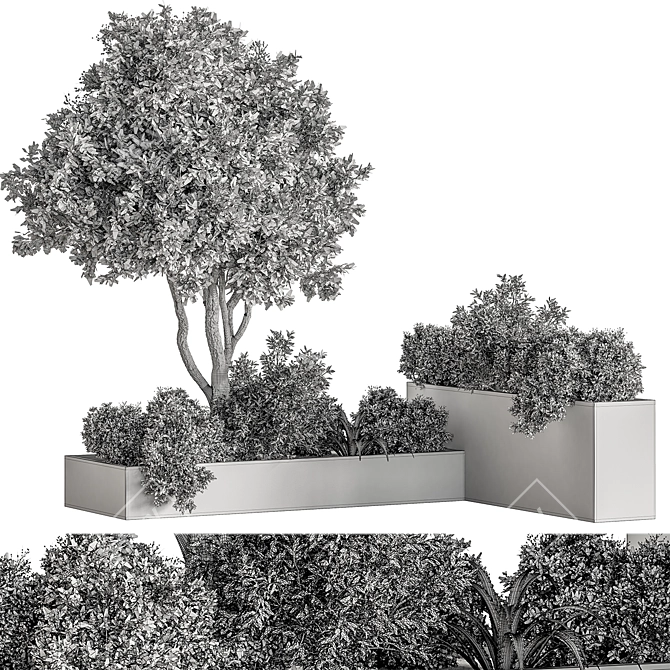 Outdoor Plant Box 591 3D model image 4